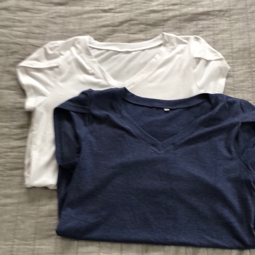 Split puff sleeve T-shirts